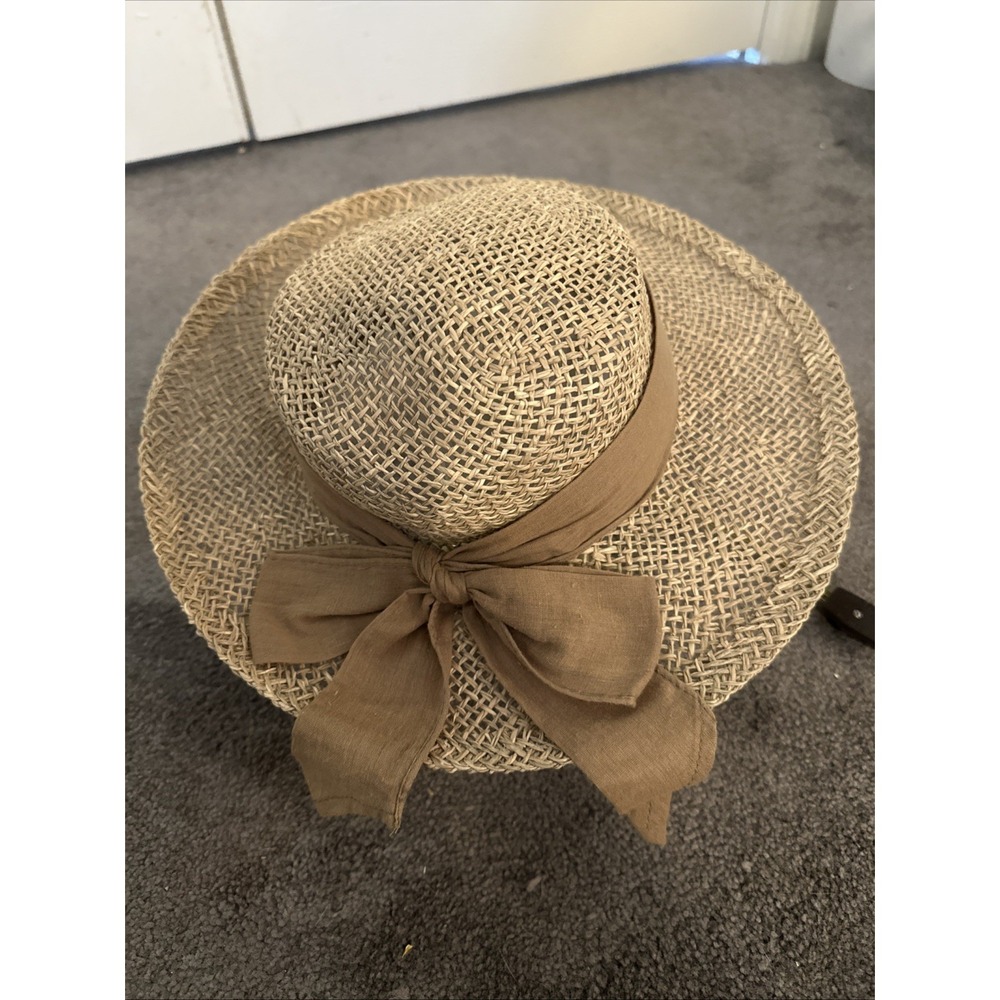 Women Sun Hats Straw Boater Hat with Bow Elegant Beach Hat Breathable Summer Hat